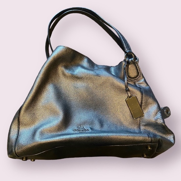 COACH Metallic Leather Dalton 31 Shoulder Bag - Picture 5 of 12